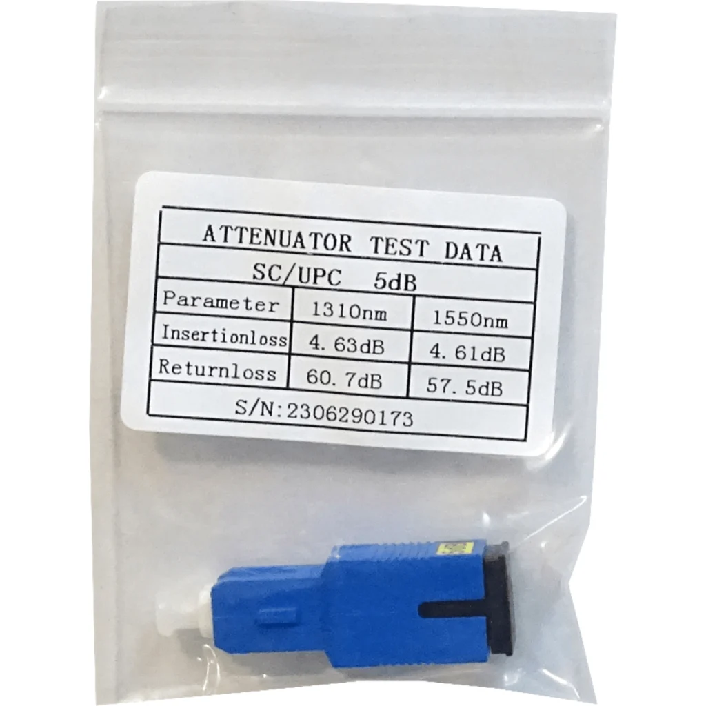Imagen 2 de 5dB SM SC/UPC Attenuator Atenuador SC-Macho/SC-Hembra MonoModo