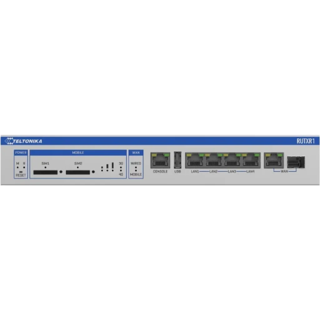Imagen 3 de TELTONIKA RUTXR1 CAT6 SFP Enrutadores Rack mountable cellular router. 4G CAT6, Dual SIM, SFP fiber optic port, 5 x gigabit ethernet ports, 2 x power ports, console port, WIFI 5 Ghz