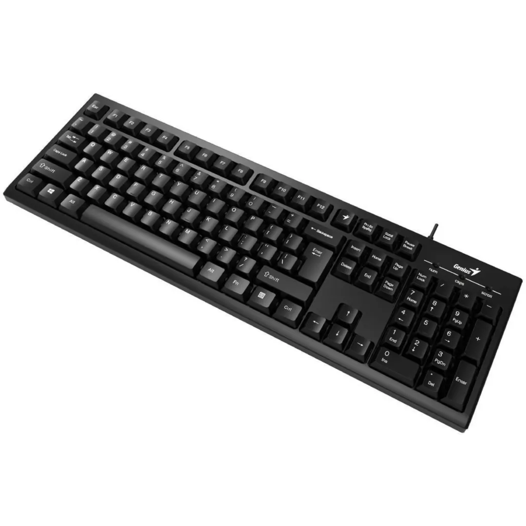 Teclado Alámbrico Genius KB-100 Smart Funciones Personalizables-Antiderrame USB