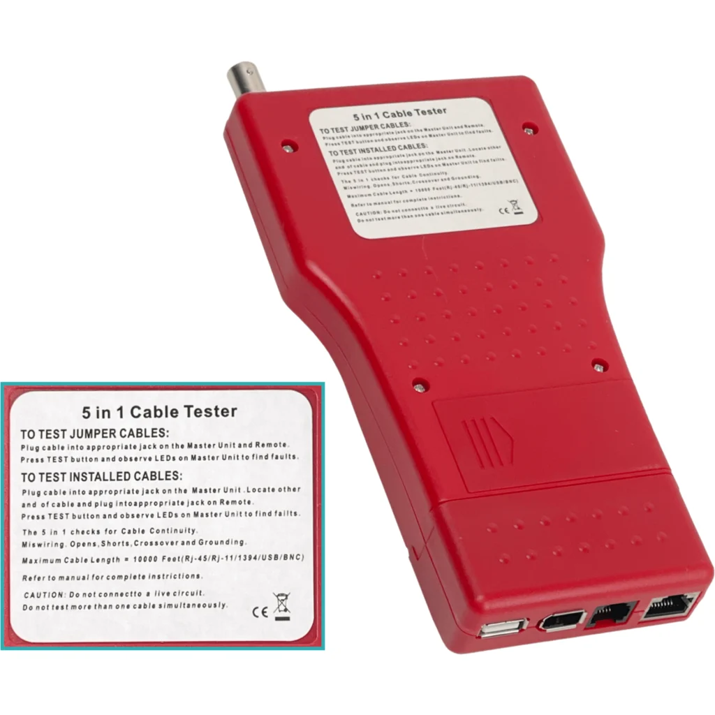 Imagen 4 de TESTER 1-USB 1-1394 1-BNC 1-RJ45 1-RJ11 REQ/BAT-9V