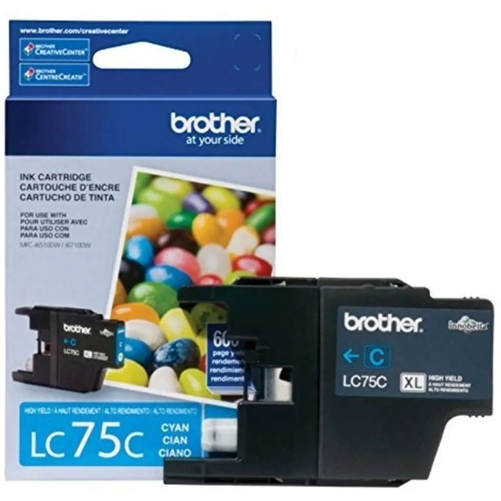 Imagen 1 de Cartridge Brother LC-75C Cyan para MFC-J6710DW