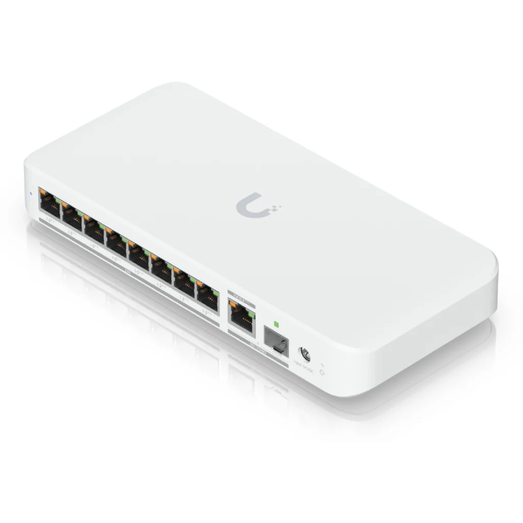 Ubiquiti UniFi 8-Port 2,5 GbE Layer2 switch, with 196W PoE.