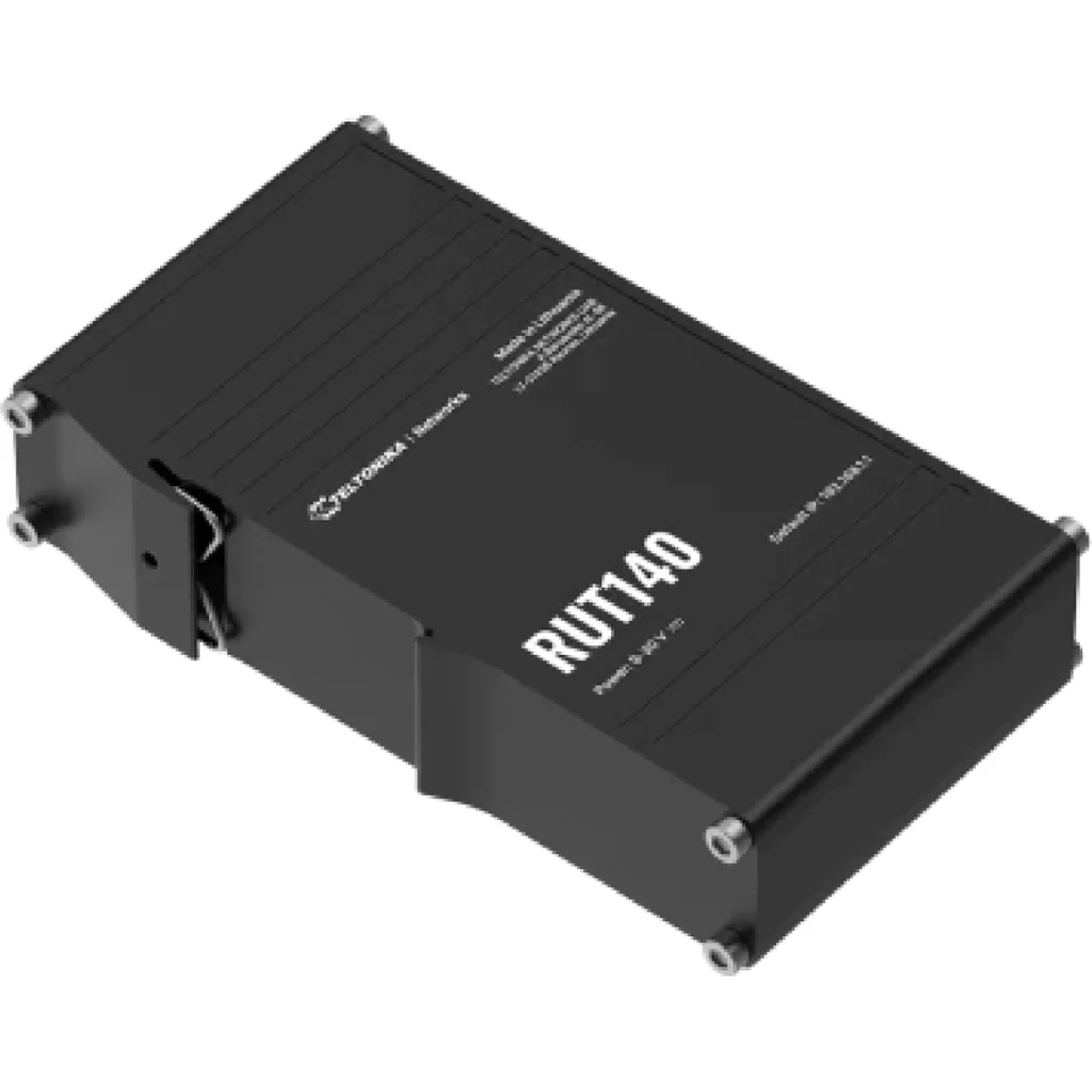 Imagen 1 de Router  industrial compacto que mejora la seguridad mediante el aislamiento de la red para los dispositivos finales. Equipado con dos puertos Ethernet, carril DIN y un conector industrial de 3 pines