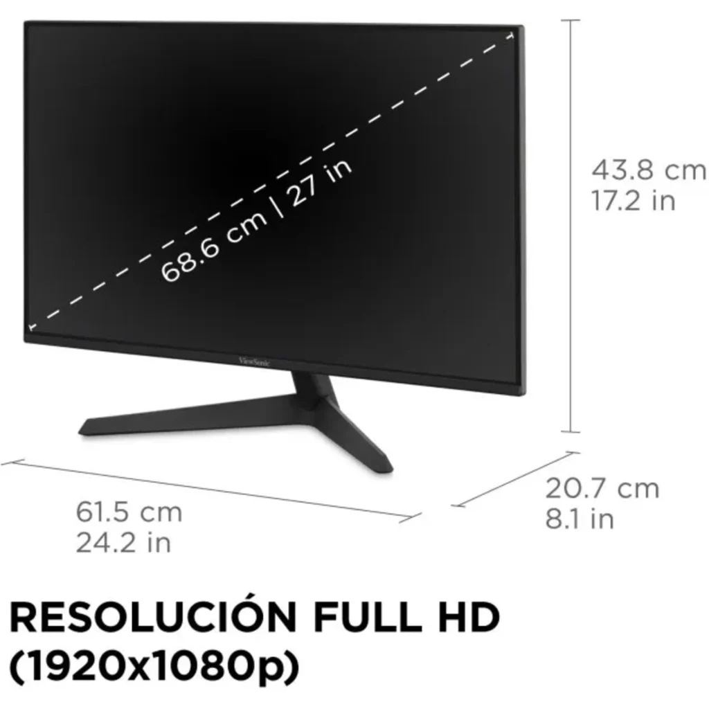 Imagen 7 de Monitor Gamer Viewsonic VX2729 27" FHD 1920*1080 IPS HDMI DP 200Hz 1ms FreeSync
