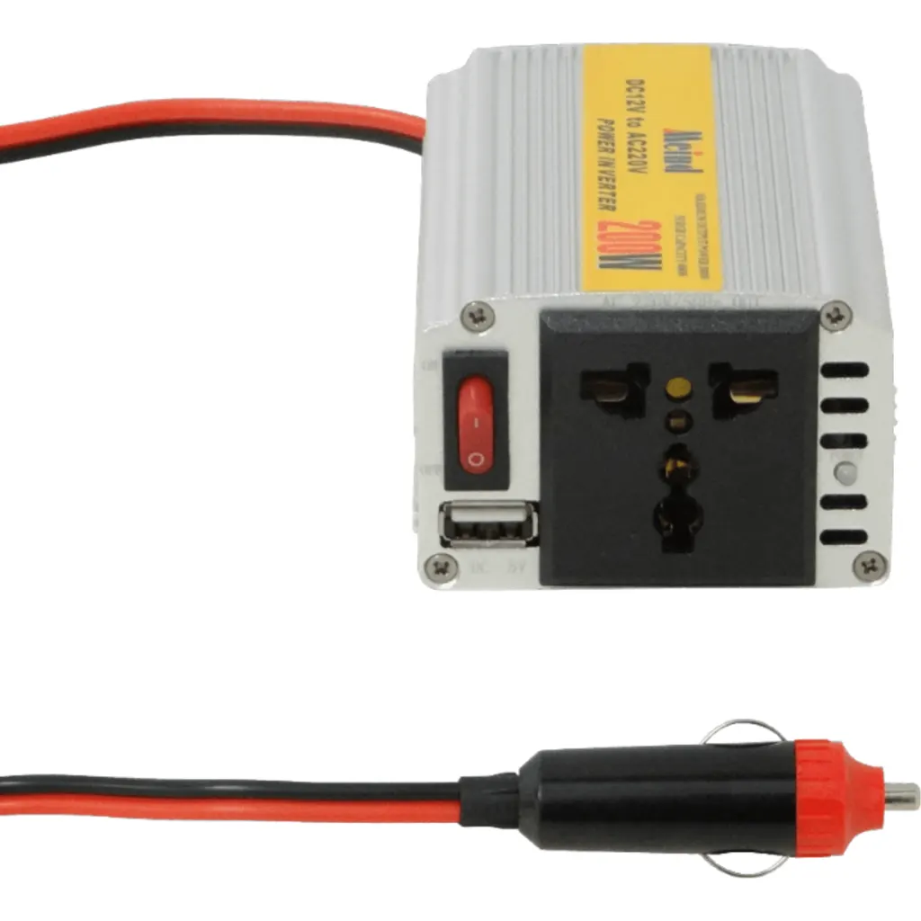 Imagen 2 de MEIND 200W 24/12VDC-in 220V-out 5V-USB-AH inversor Plug-Auto