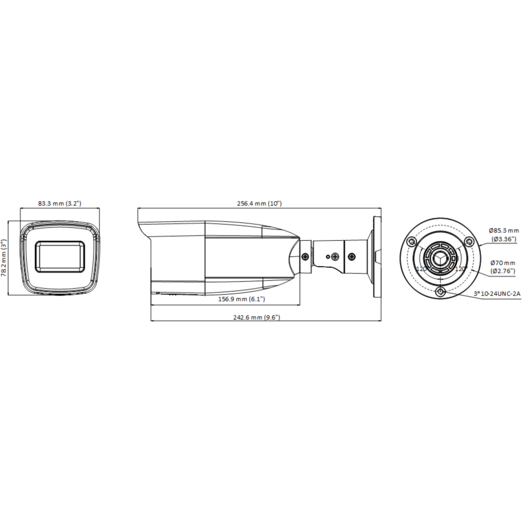 Imagen 4 de Camara Bullet HD-TVI Hikvision HD1080p Ext IP66 IR 40 m. Lente Vari Focal 2.7