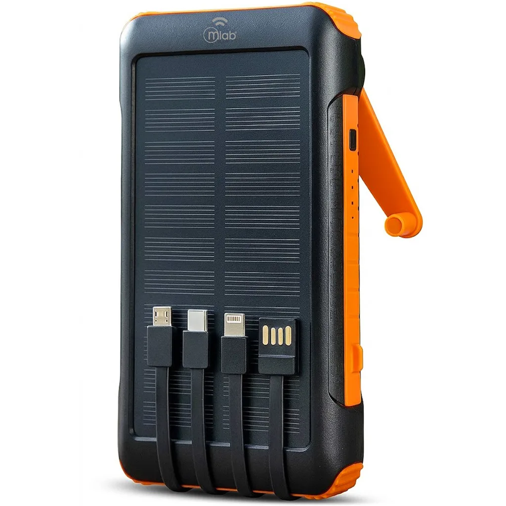 MLAB POWERBANK RAPIDO SOLAR Y DINAMO 20.000mAh / 22.5W CARGADOR PORTATIL SUN DIN