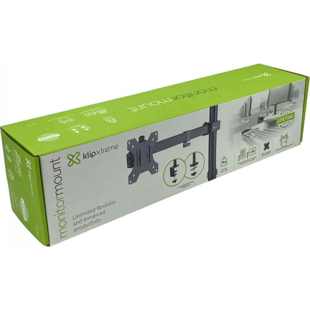 Imagen 4 de KLIPXTREME Soporte 1-monitor 13-32pulg Brazo Articulado 360o 8kg