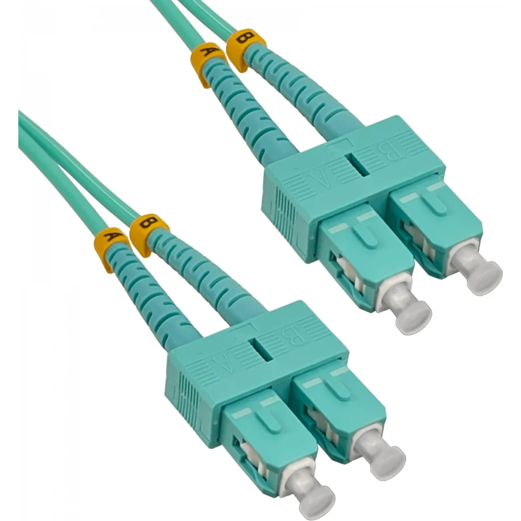 Imagen 2 de 5mt SC-SC OM3 MultiModo MM Duplex Jumper Fibra 3.0mm 50/125um LSZH