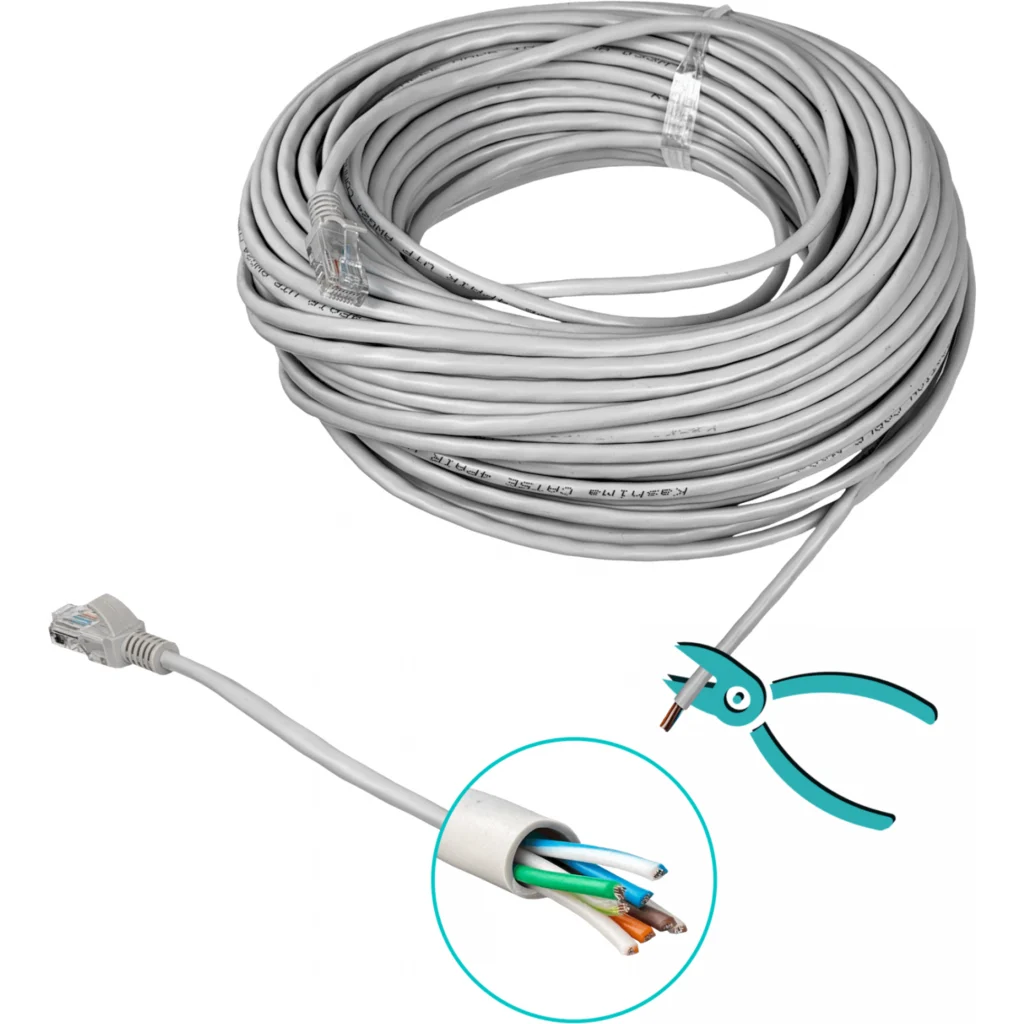 Imagen 3 de 30mt Gris PatchCord 1-unid CAT5E UTP CCA-Aleacion RJ45 Inyectado