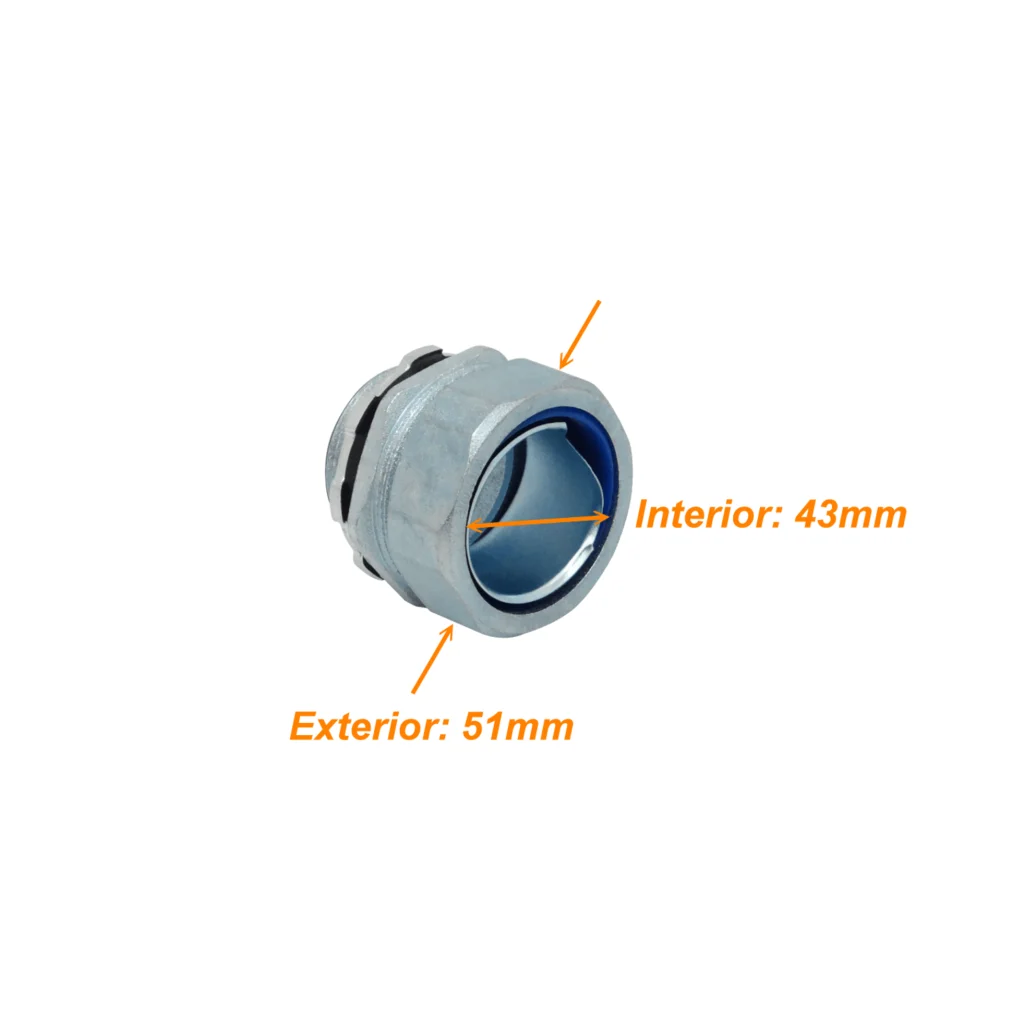 Imagen 2 de Metalico 40mm Prensa Estopa para Flexible Aislacion IP65