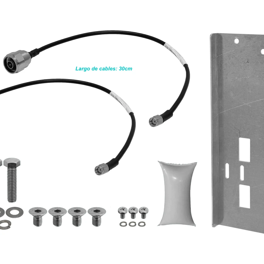 Imagen 2 de ALGCOM ISO+RAD 11GHz 1,2m 39dBi 10,0-11,7GHz 1,4o 2x2 2-RPSMA-H Antena