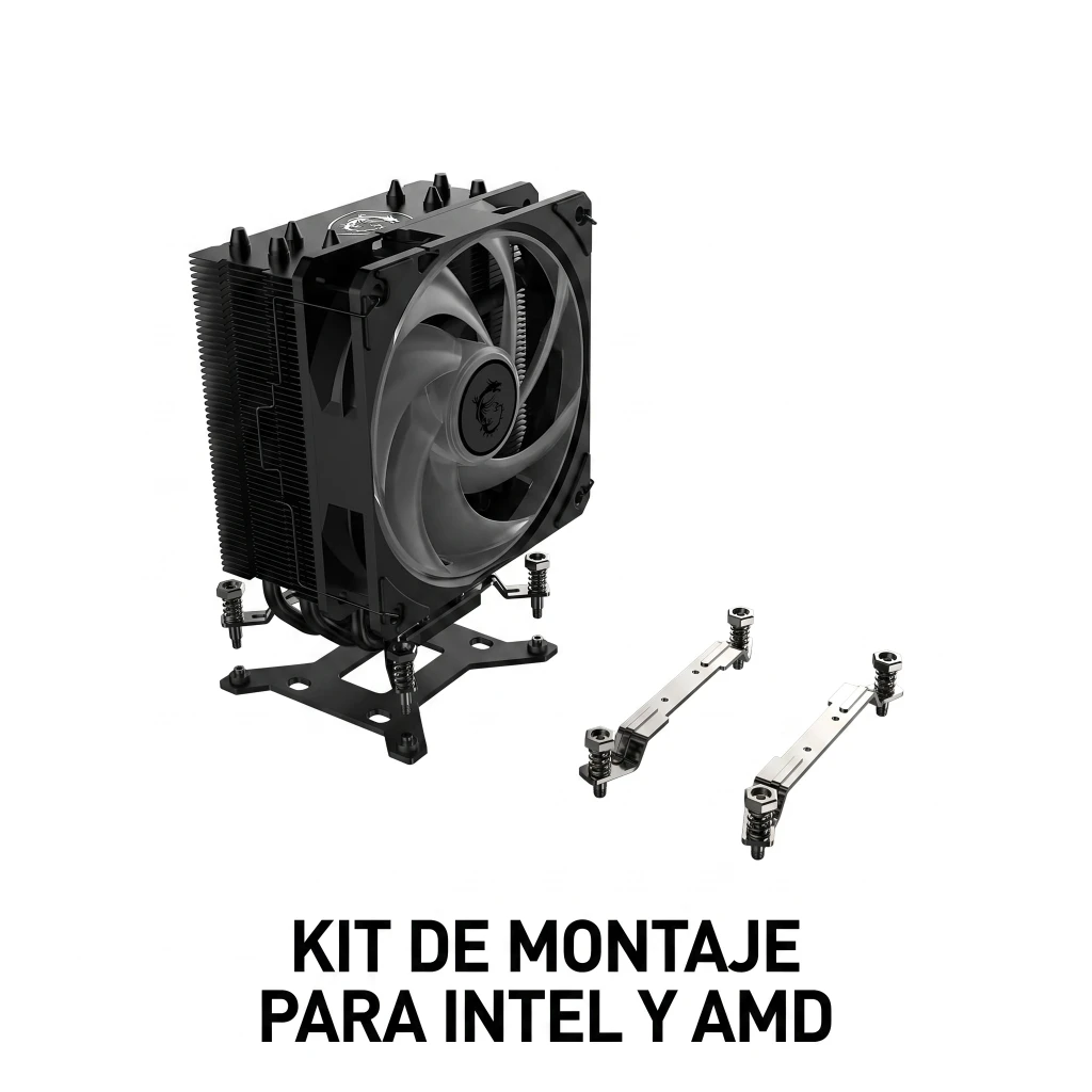 Imagen 1 de Disipador de CPU MSI MAG COREFROZR AA13 1 Vent ARGB, Intel LGA 1700/1851 AM4/AM5