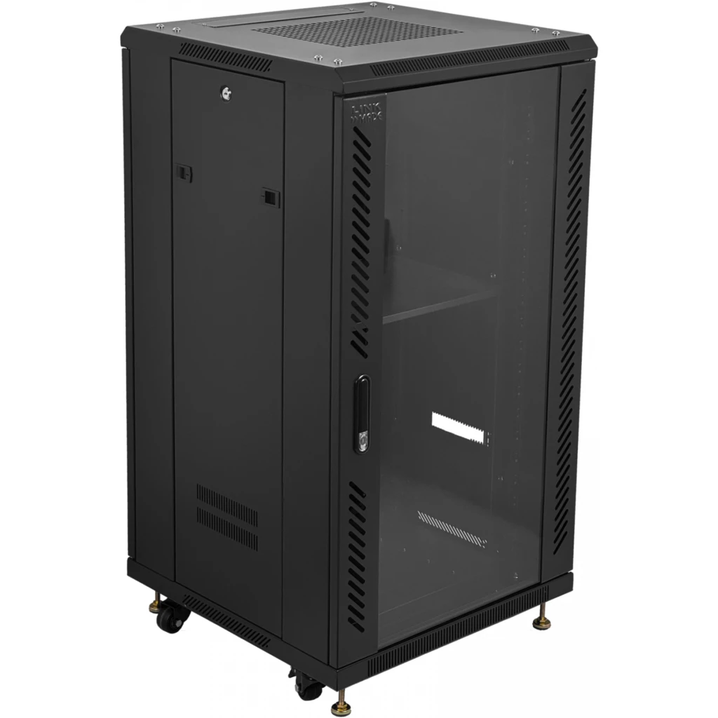 Imagen 9 de LINKMADE Desarmado 22U Vidrio 60cm-Fondo Rack Ventilador PDU 3-Cajas