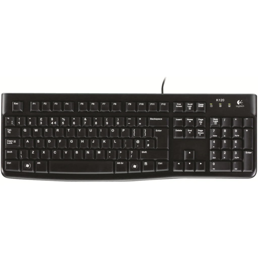 Imagen 2 de Teclado Alámbrico Logitech K120, Silencioso Antiderrame USB Español Color Negro