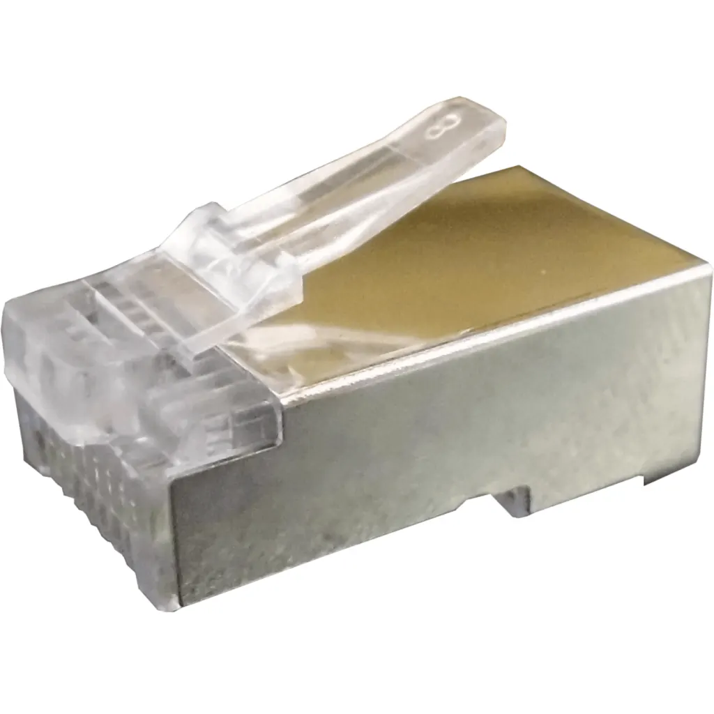 Imagen 1 de LINKMADE 10-unids p/Uniifilar Cat5e FTP STP Conector RJ45 Metalico