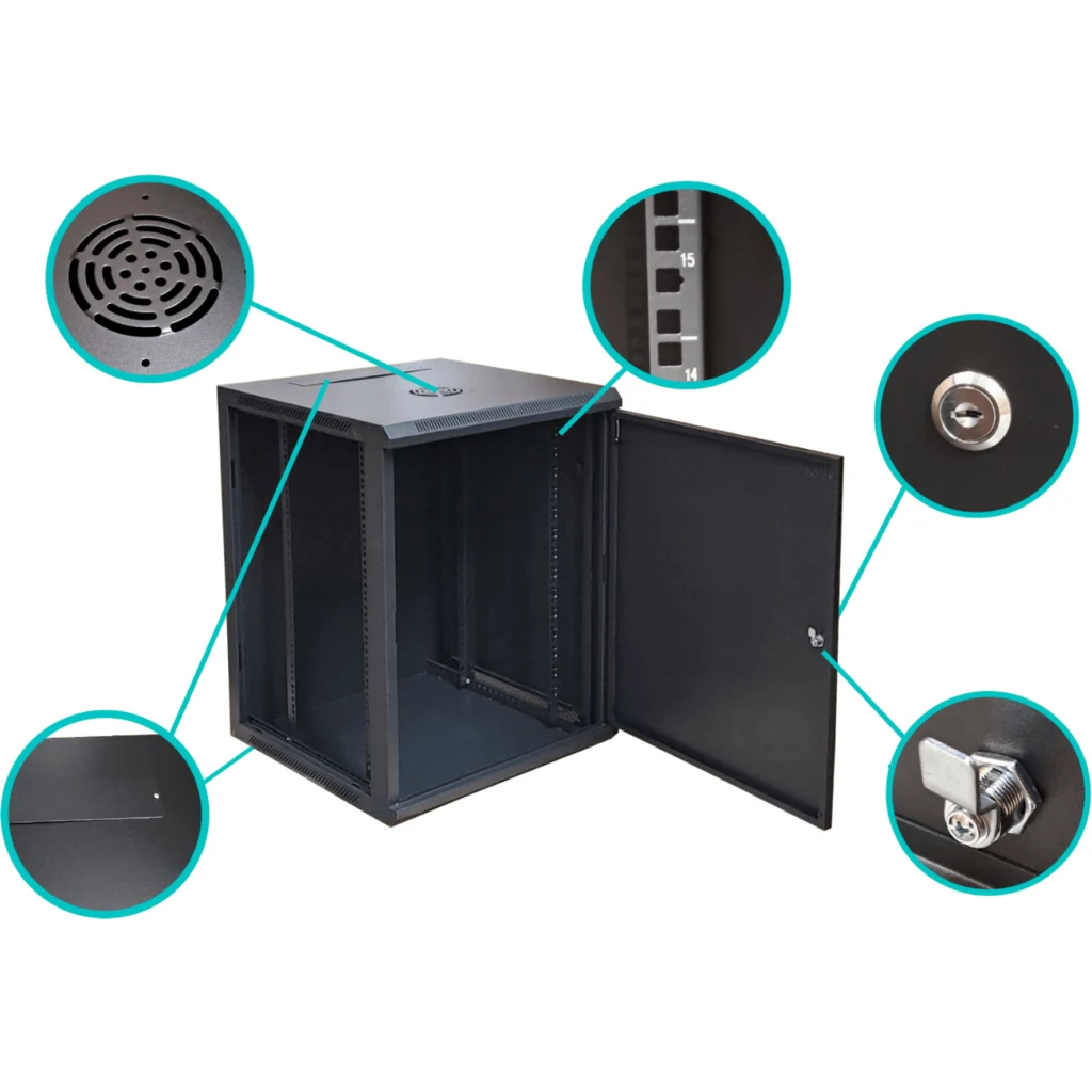 Imagen 4 de Rack 15U ciego Fondo-60cm Ancho-19p Mural-Pared Alto-78cm