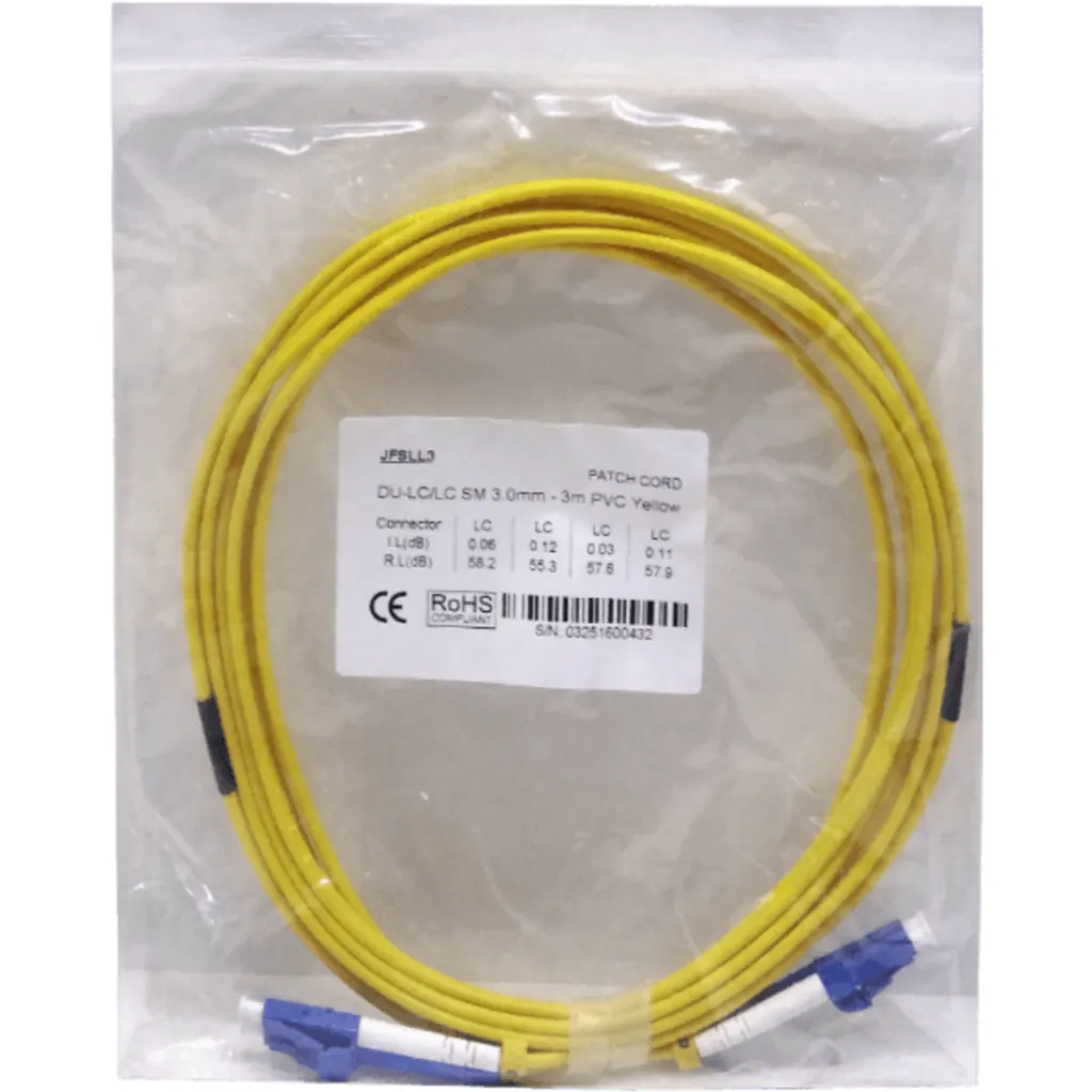 Imagen 2 de Cable Fibra 3MT LC-LC MONOMODO SM DUPLEX JUMPER CABLE FIBRA