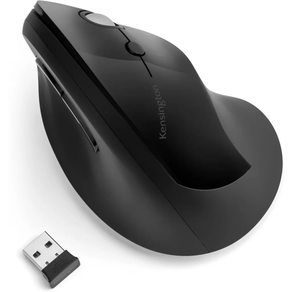 Mouse Ergonómico Inalámbrico Vertical Kensington ProFit 6 Btns 1600dpi USB Negro