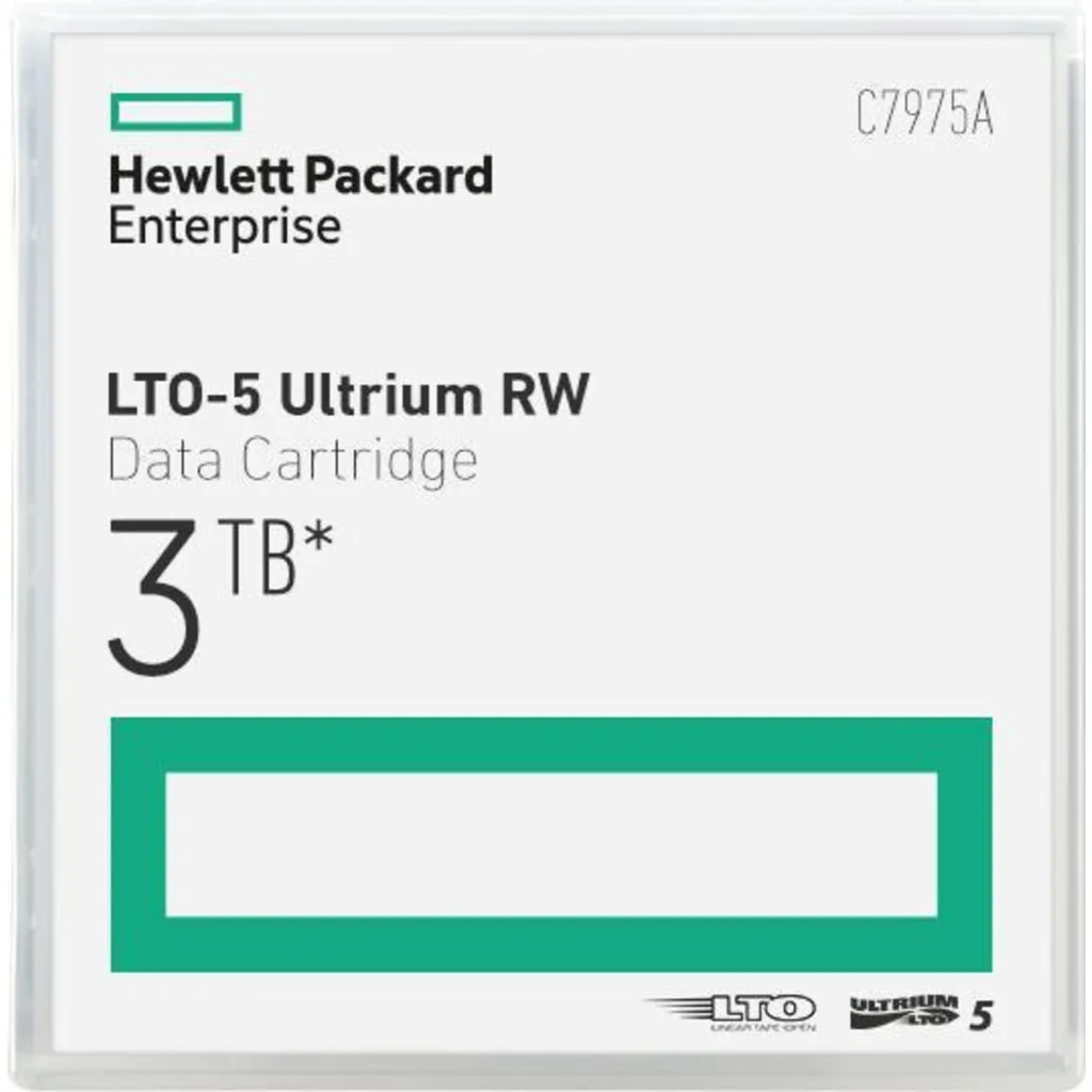 Imagen 1 de Cartucho de Datos Recargable HP LTO-5 Ultrium 3TB Re-Writable AES 256-bit 