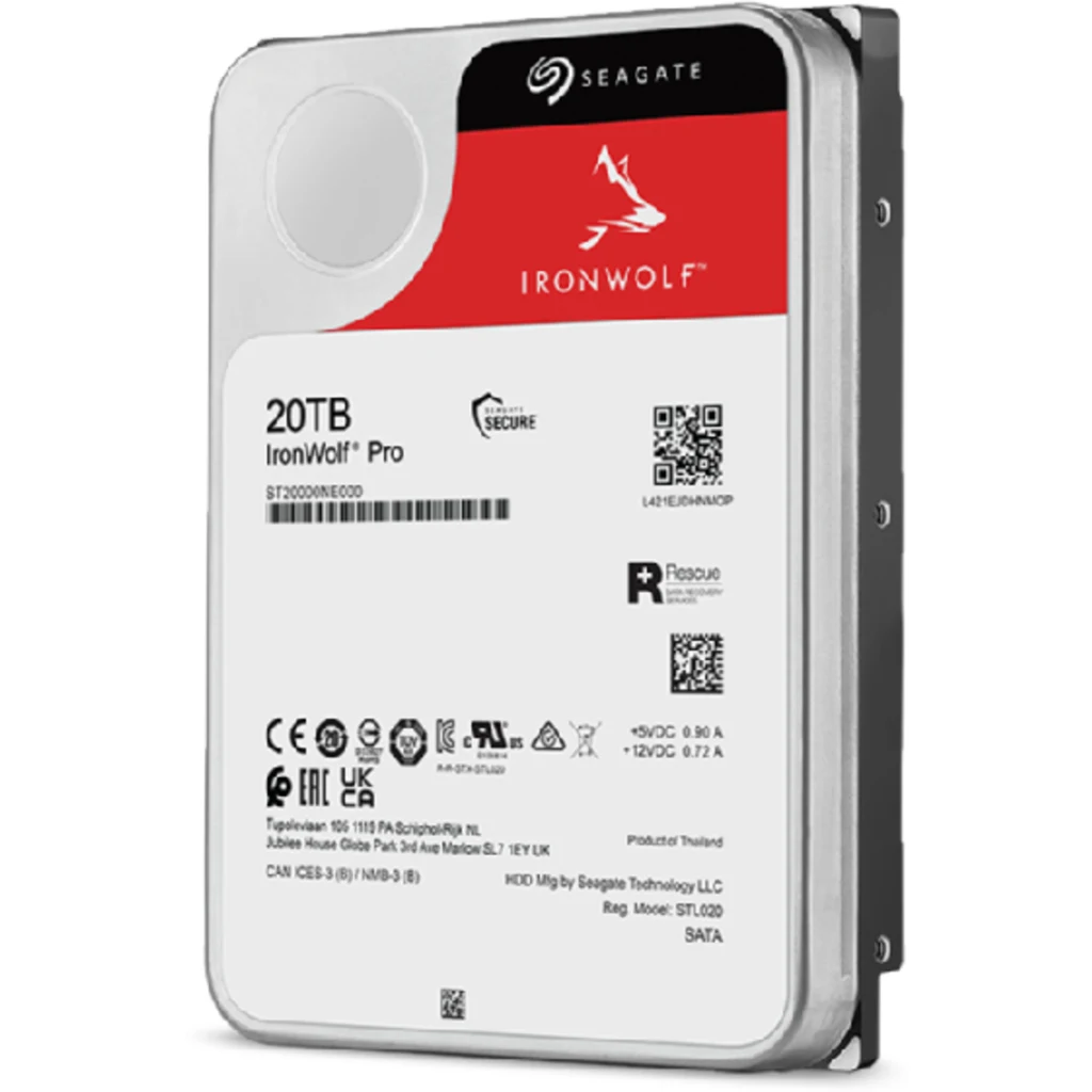 Imagen 5 de Disco Duro Seagate IronWolf Pro 20TB 3.5" 7200RPM SATAIII 6Gb/s 256MB p/NAS (Nuevo Caja Abierta - Detalle Estético)