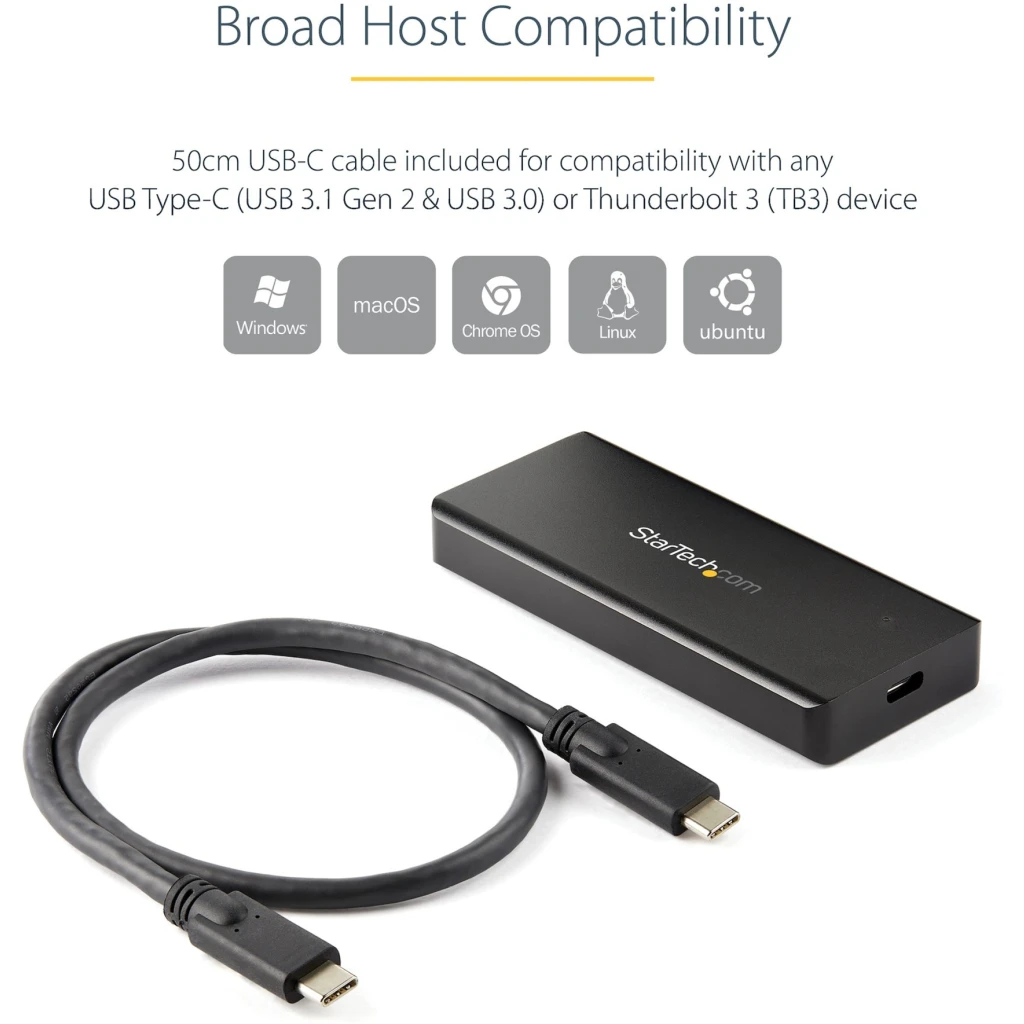 Imagen 4 de Cofre Porta SSD M.2 StarTech USB 3.1 10Gbps para NVMe Comp 2230 2242 2260 2280