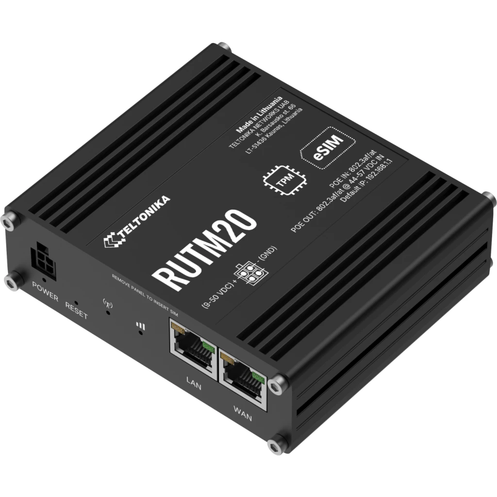 RUTM20 es un router 5G global ultracompacto disenado para soluciones de IoT e II
