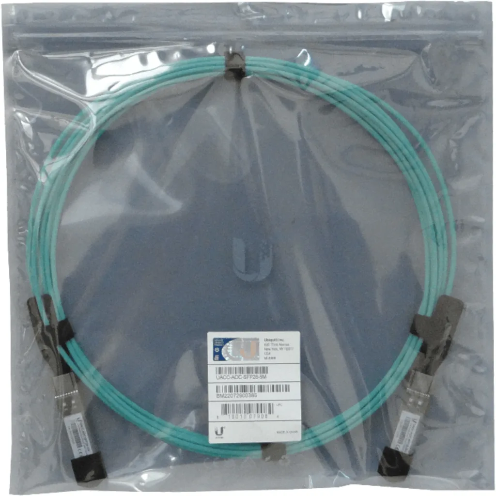 UBIQUITI 5mt SFP28-25Gbps Cable 3mm Fibra-MM Directa UACC-AOC-SFP28-5M