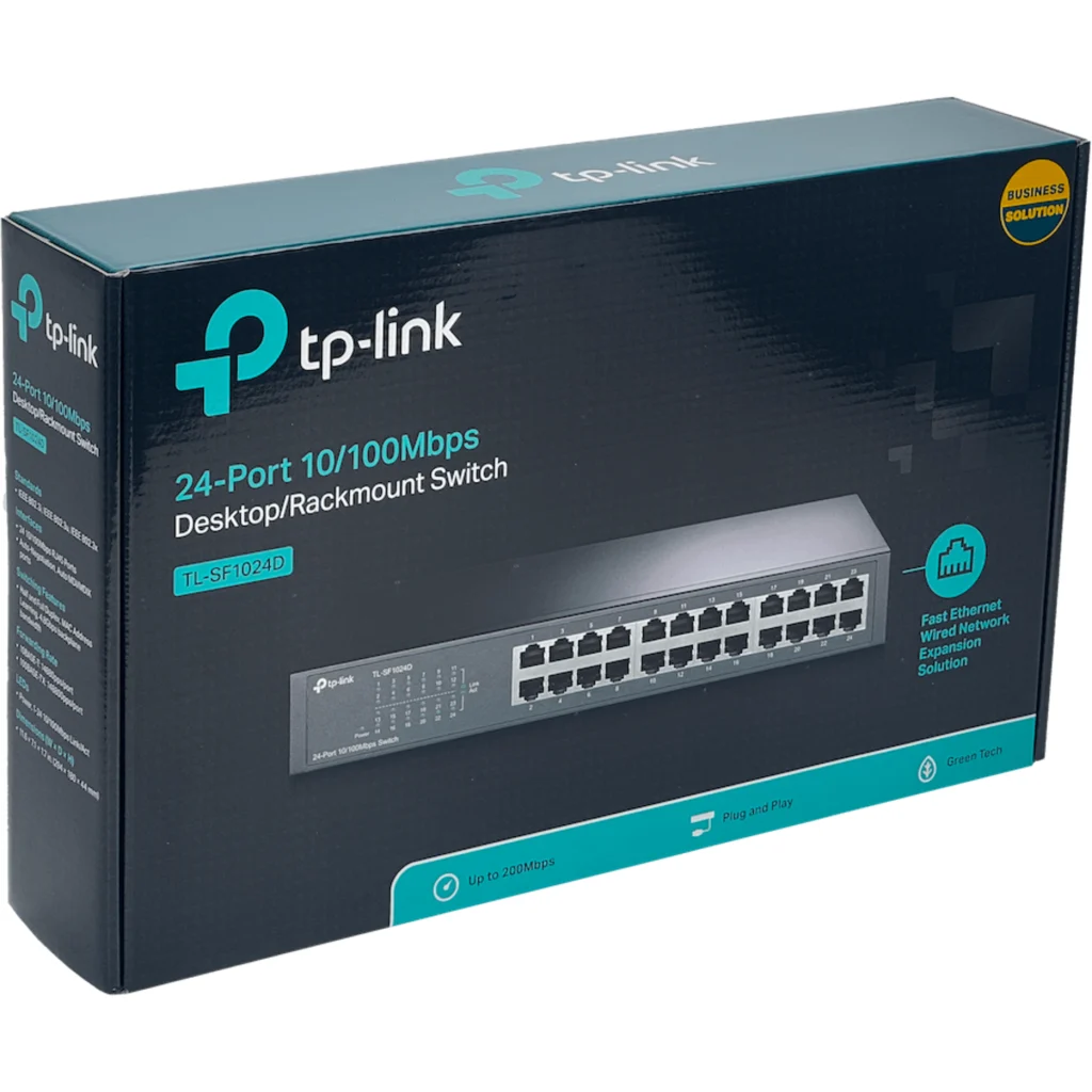 Imagen 2 de Switch TP-Link 24 10/100Mbps RJ45 Ports (Auto Negotiation/Auto MDI/MDIX) Rack M.