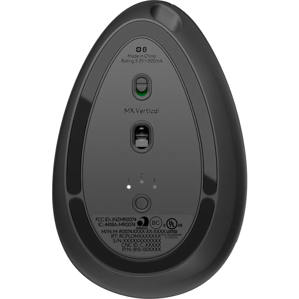 Imagen 4 de Mouse Ergonómico Inalámbrico Logitech MX Vertical Óptico 4000DPI 4 Botones Negro