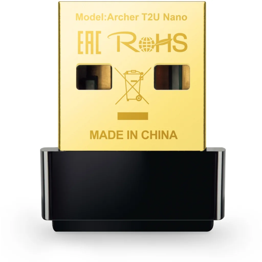 Adaptador USB WiFi TP-Link Archer T2U nano, AC600 Wi-Fi 433Mbps 5GHz Nano USB