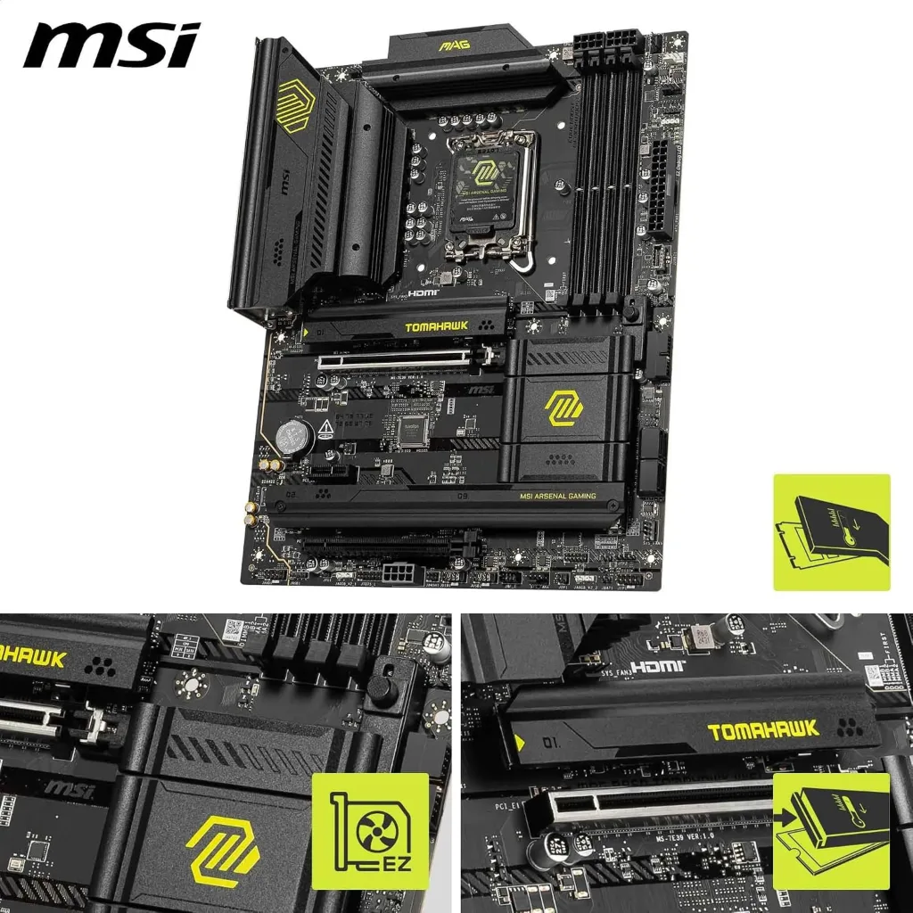 Imagen 2 de Tarjeta Madre MSI MAG B860 TOMAHAWK WIFI LGA1851 4*DDR5 HDMI DP WIFI7 ATX