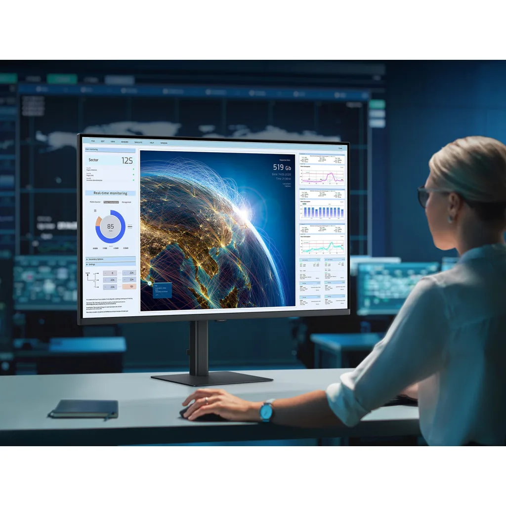 Imagen 19 de Monitor Samsung ViewFinity S8 37" 4K UHD USB-C DP HDMI RJ45 Altura Ajustable