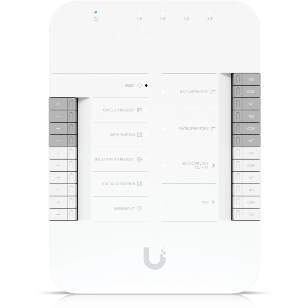 Imagen 1 de Controlador Portón Riel-Din, PoE++, múltiples relés, UBIQUITI UA-HUB-GATE