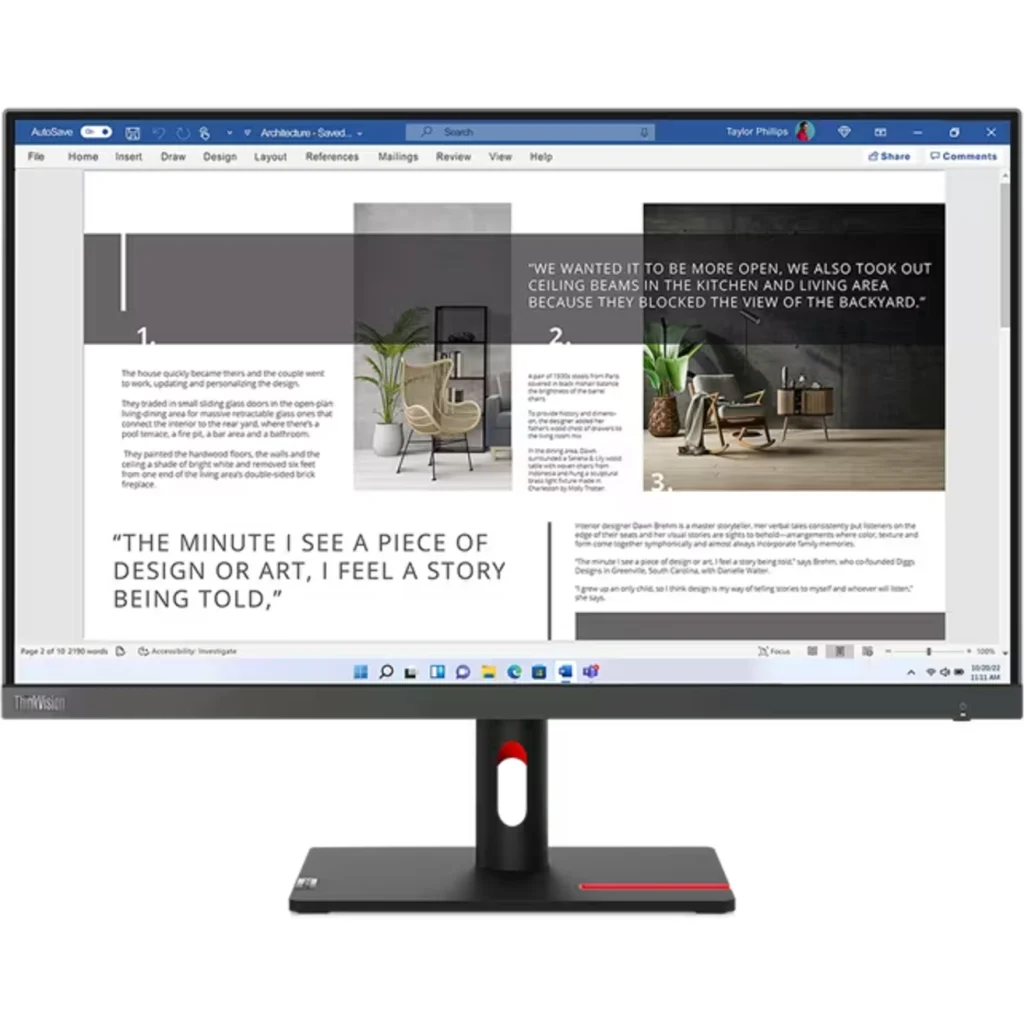 Monitor Lenovo ThinkVision S27i-30 27"" FHD 1920*1080 WLED IPS 2*HDMI VGA 100Hz (Open Box)