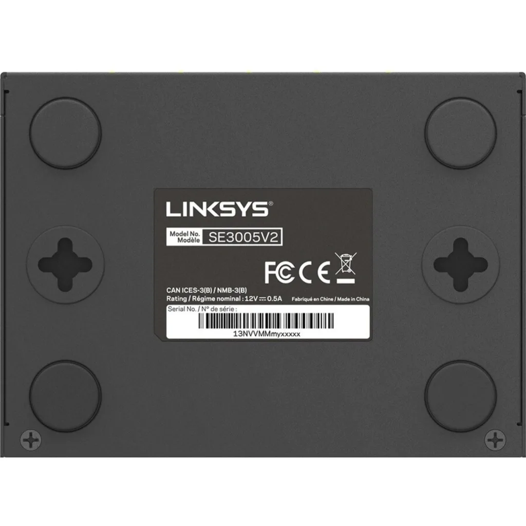 Imagen 5 de Switch Linksys SE3005, 5 Puertos Ethernet Gigabit 10/100/1000