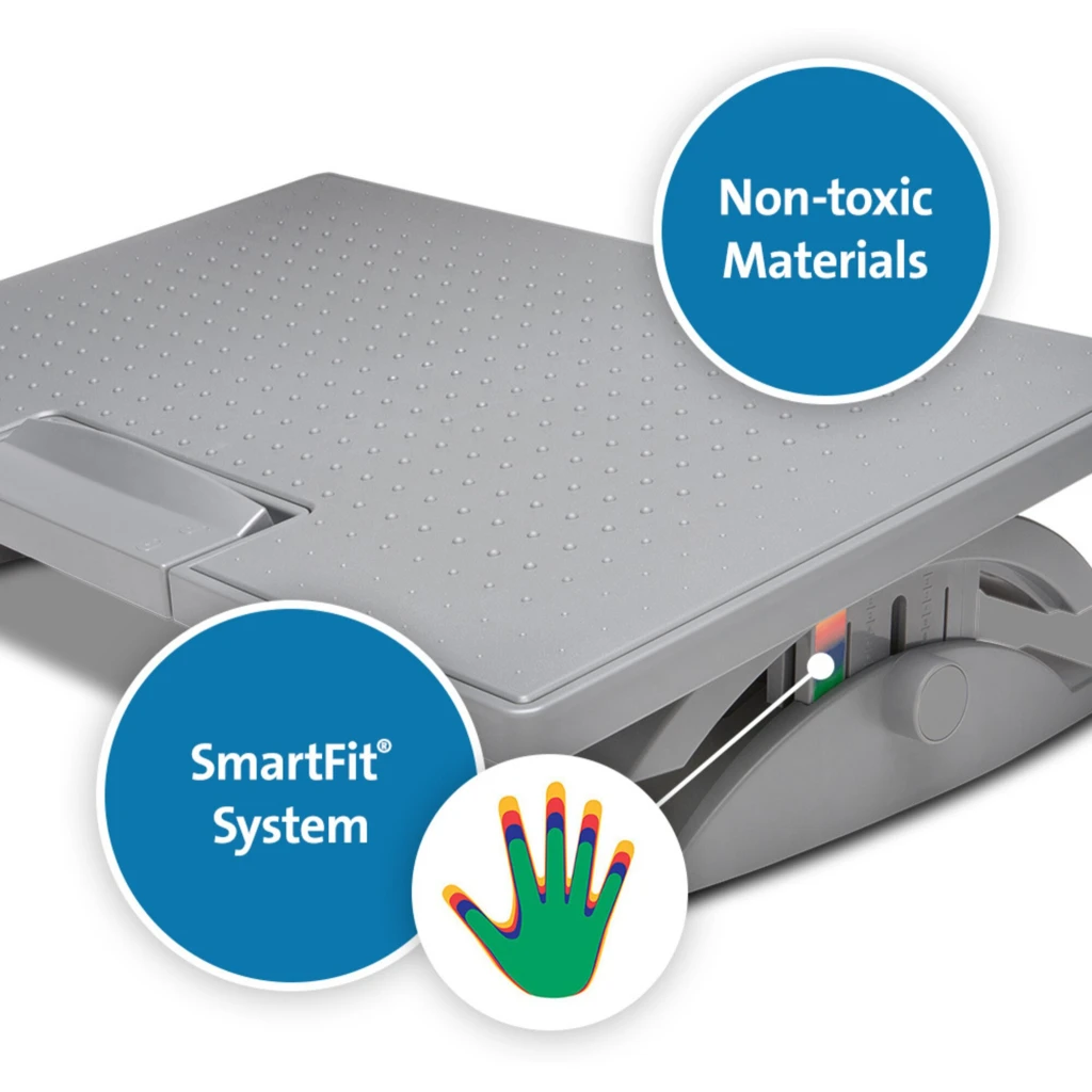 Imagen 11 de Apoya Pies Kensington SoleMate Pro, Ergonómico Ajustable Color Gris