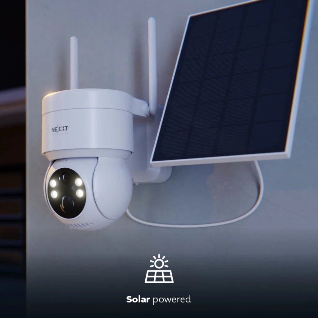 Imagen 1 de Cámara Solar Inteligente Nexxt Solution PTZ  Wi-Fi para Exteriores 1080P FHD