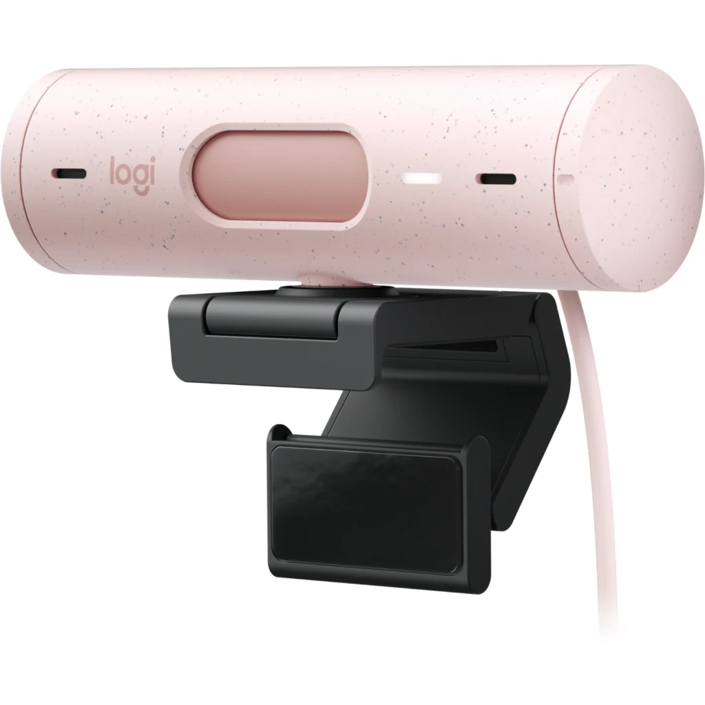 Imagen 3 de Cámara Web Logitech Brio 500 4mp Full HD 1080p Micrófono Integrado USB-C Rosado