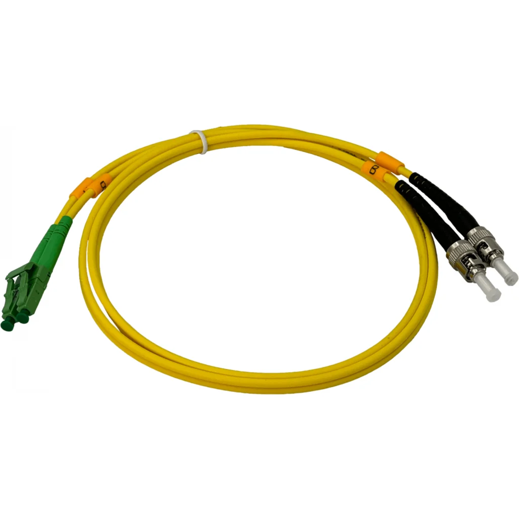 1mt SM LC/APC-ST/UPC MonoModo SM Duplex Jumper Cable Fibra 3.0mm 9/125