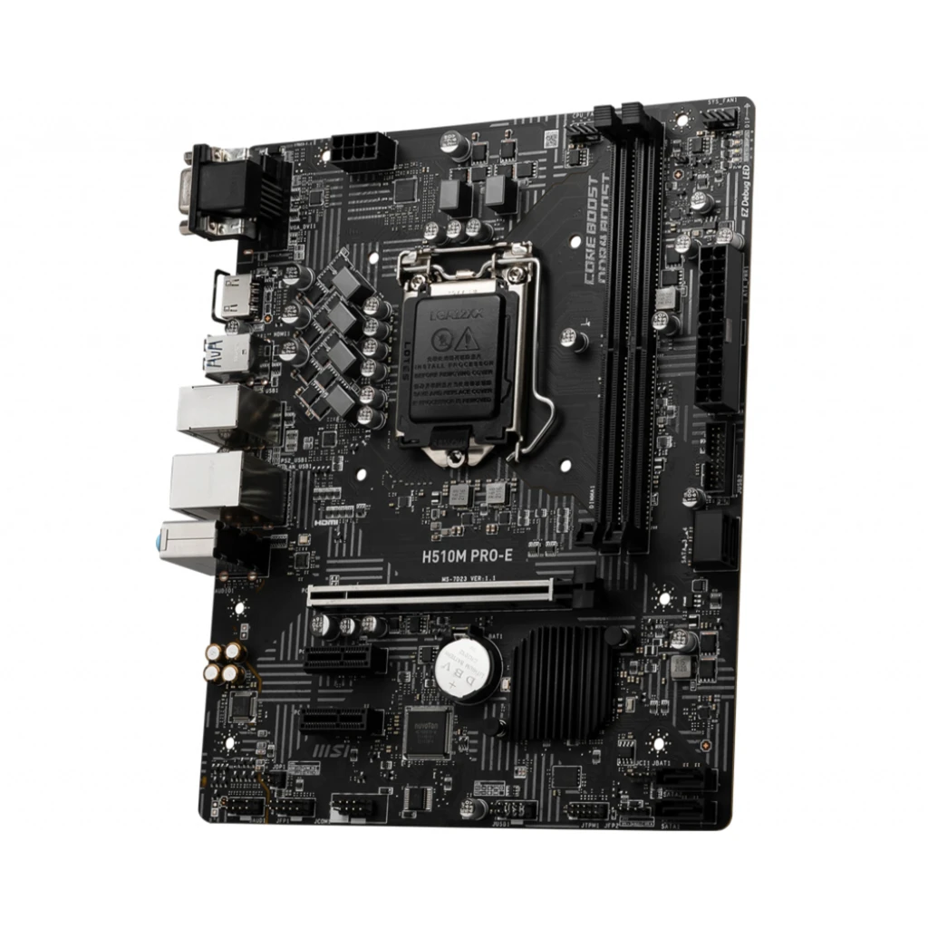 Imagen 3 de Tarjeta Madre MSI H510M PRO-E LGA1200 11°G 2*DDR4 HDMI VGA USB3.0 PS2 mATX