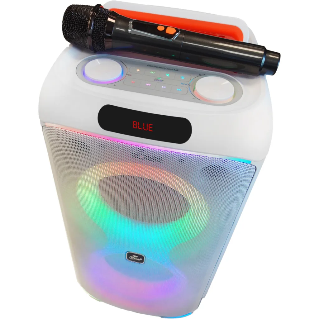 Imagen 2 de MLAB PARLANTE FLAMING PARTY BASS 6,5" x 2 MICROFONO INALAMBRICO W