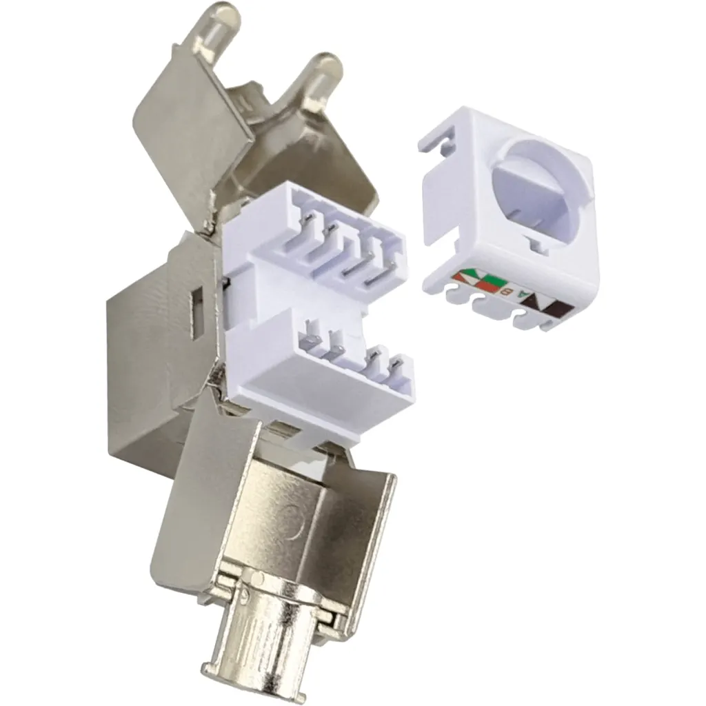 UI 1U CAT6A STP FTP BLINDADO PUNCHAB METAL RJ45 UACC-KEYSTONE-JACK-C6A