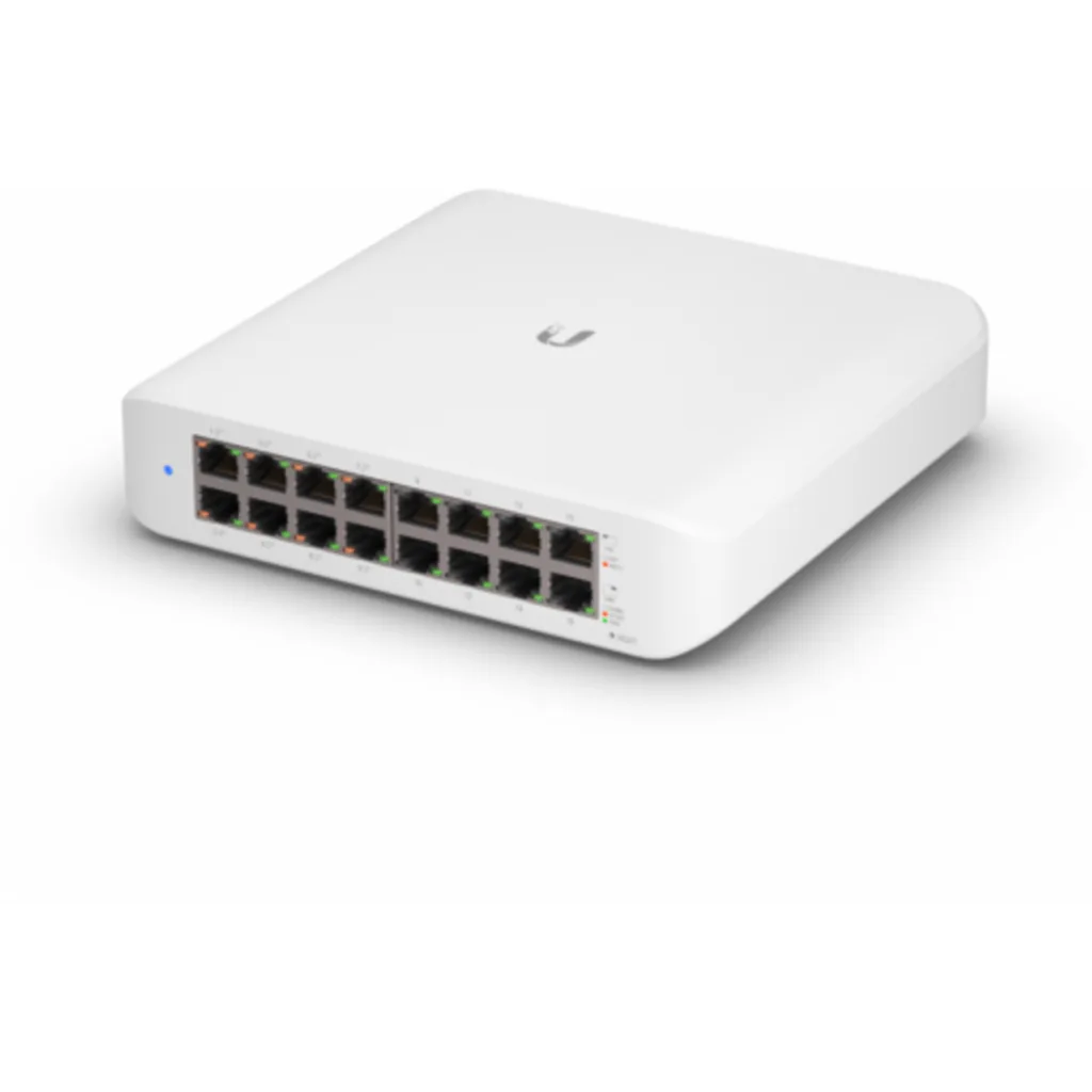 Imagen 1 de Switch PoE Ubiquiti USW-LITE-16-POE, 16x1000, 8xPoE+48af/52at, 45W Total, UniFi
