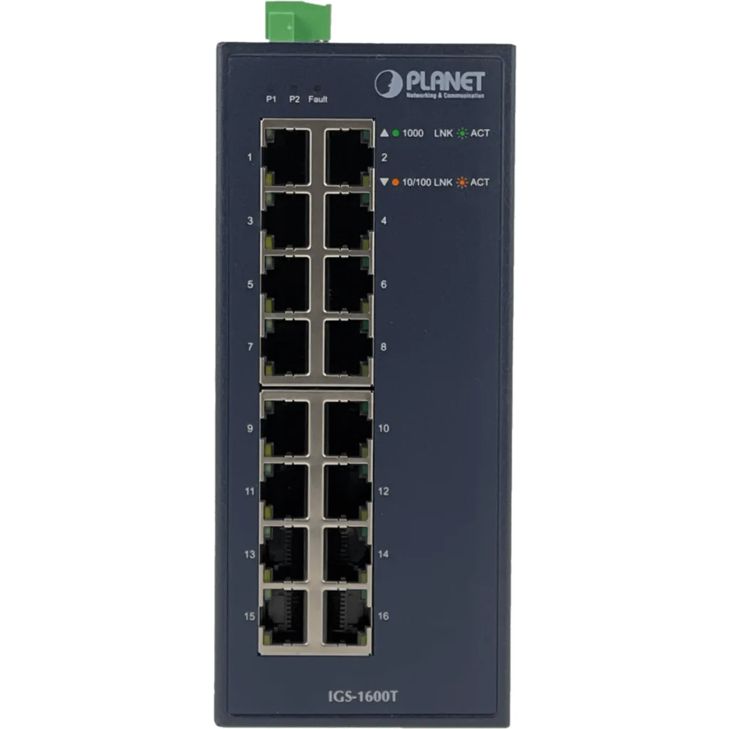 Imagen 1 de Switch Industrial Planet IGS-1600T 16 Puertos 10/100/1000T Gigabit