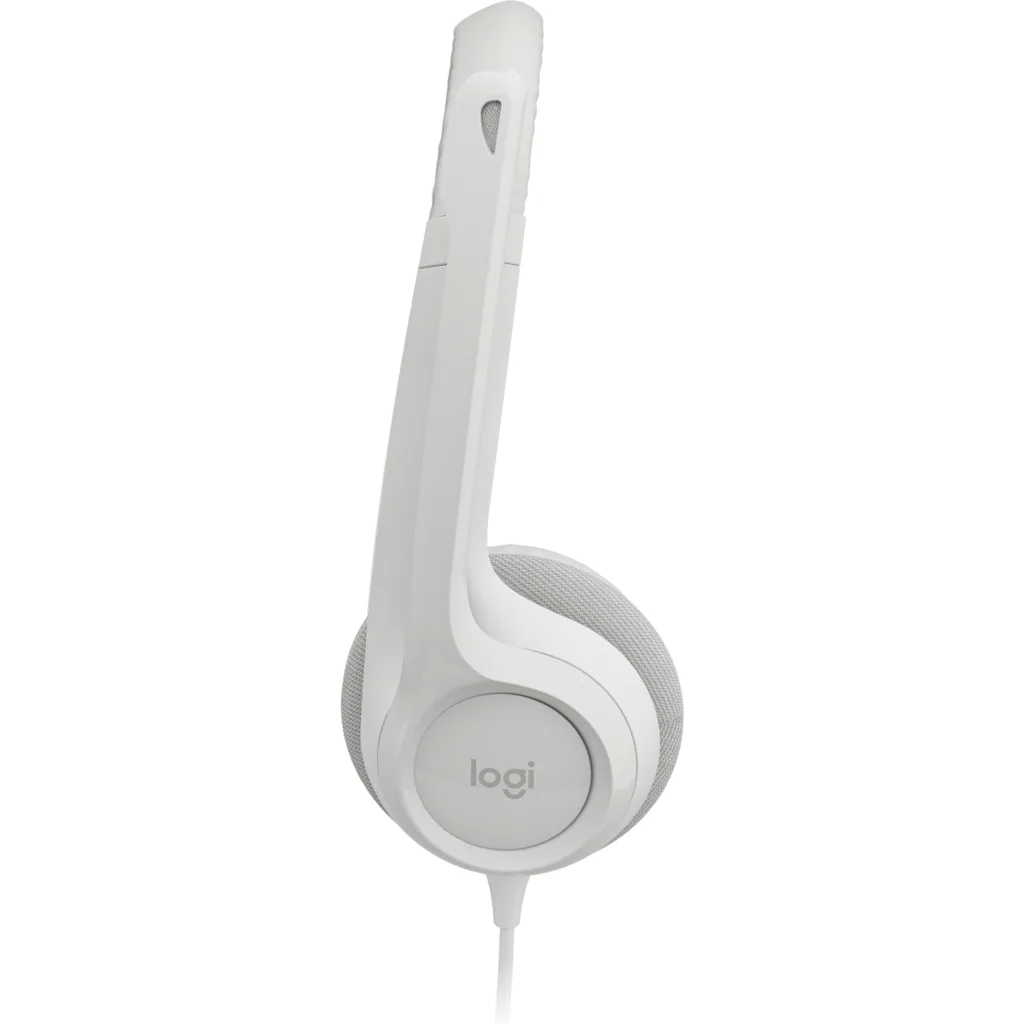 Imagen 2 de Audífonos Alámbricos Logitech H390 c/Mic bidirec Cancelacion de ruido USB Blanco