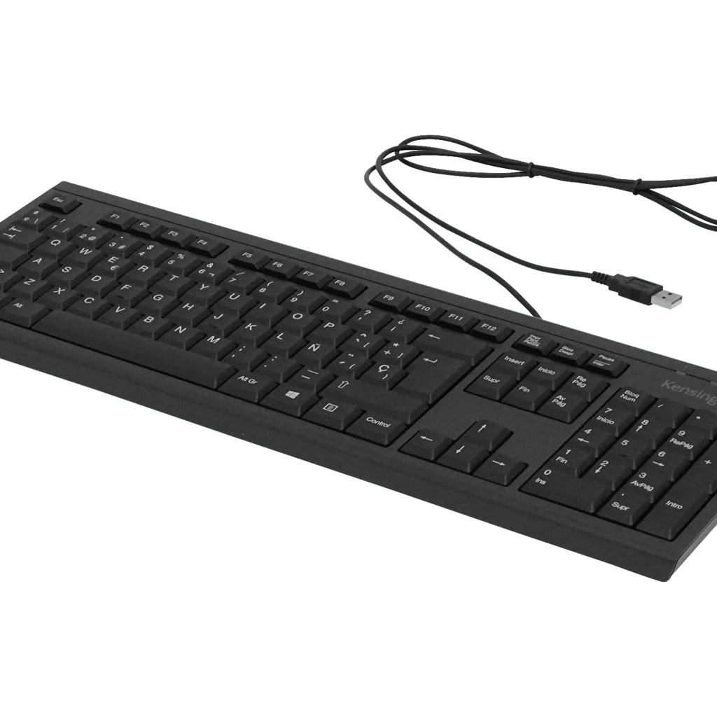 Imagen 1 de KENSINGTON Teclado Cable-140cm Resistente Antiderrame Negro USB A2306A