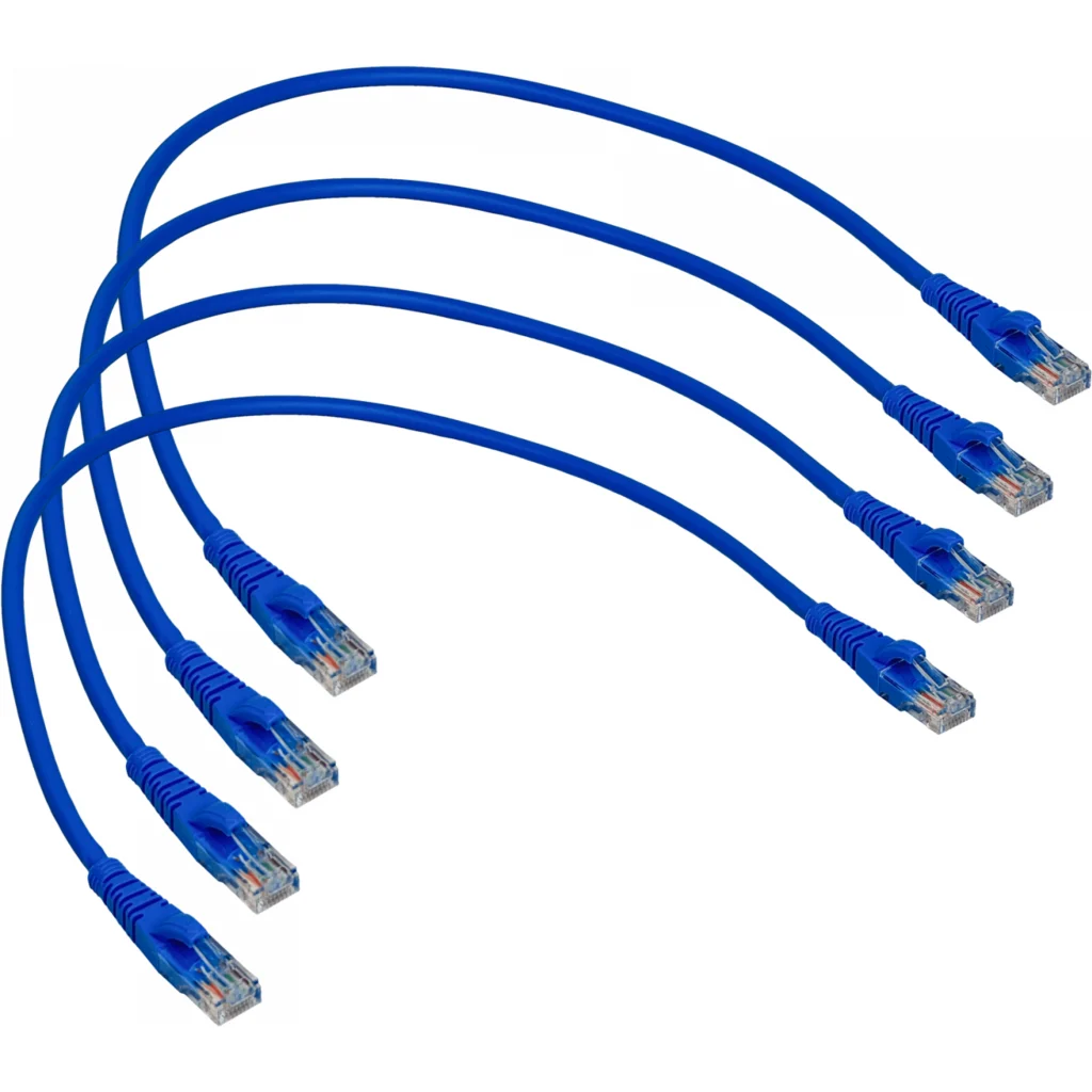 Imagen 4 de Cable de Red Categoria 5E Azul LSZH Multifilar Longitud 50 cm Pack 4 unidades