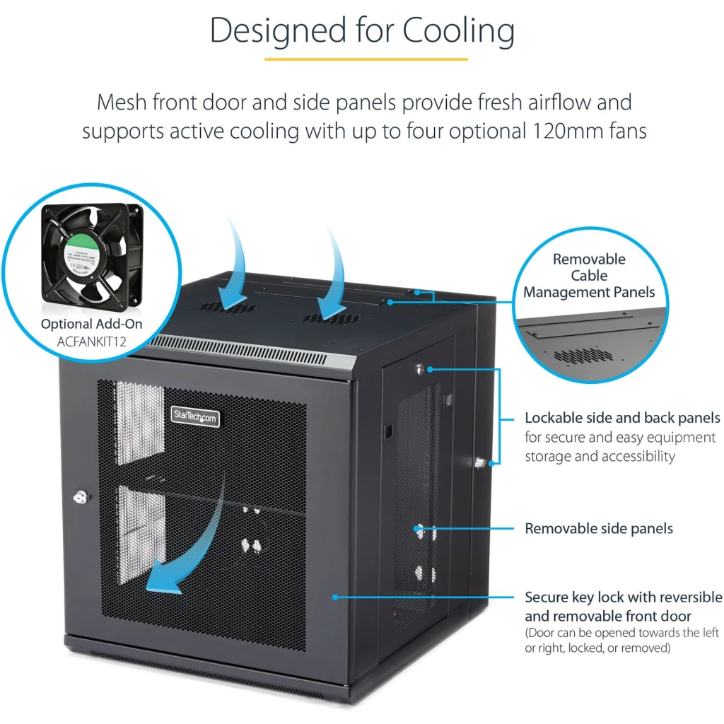 Imagen 9 de Rack de Pared para Servidores 12U - 20in