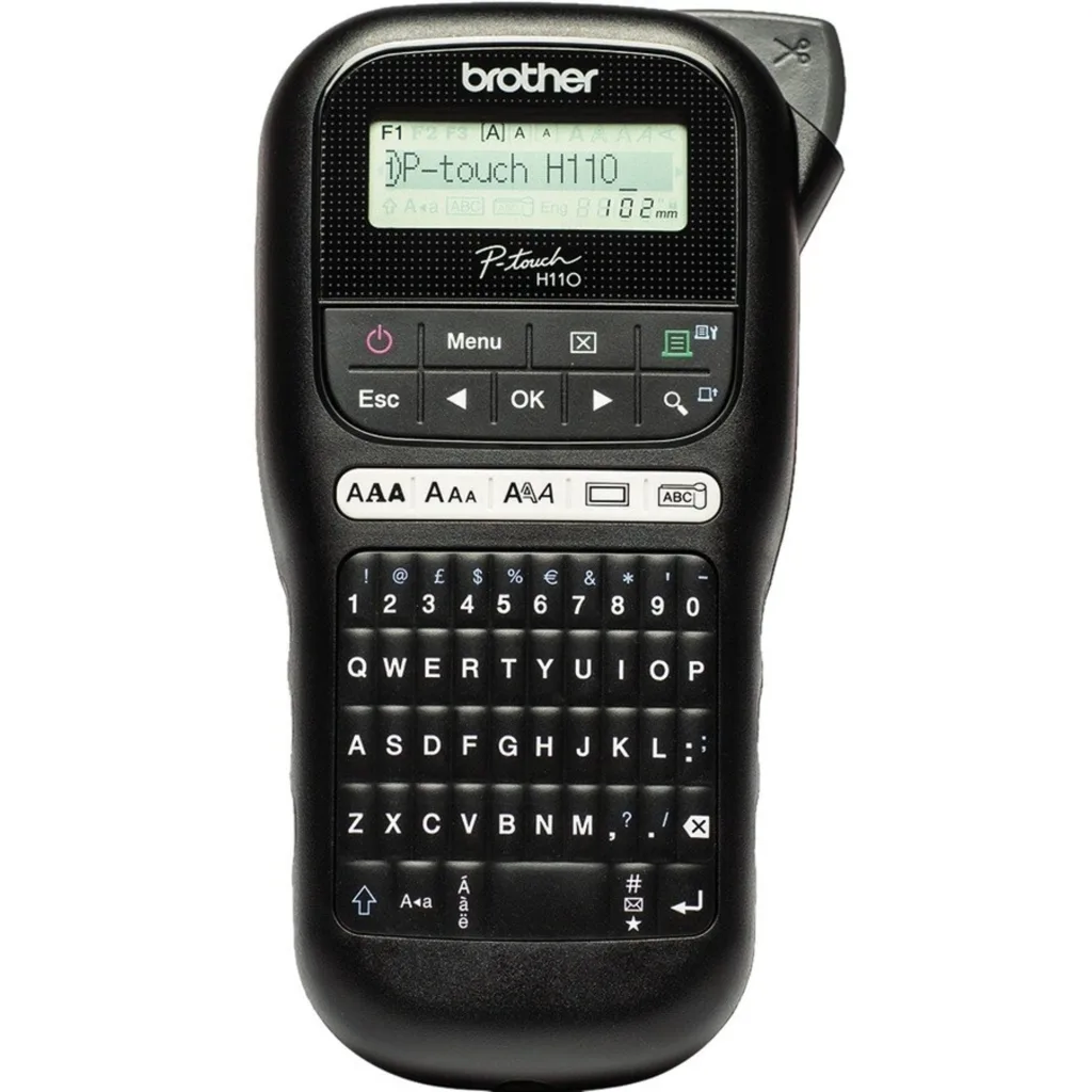 Rotuladora Portátil Brother PTH110BK P-Touch 20mm/s Teclado QUERTY LCD Negro